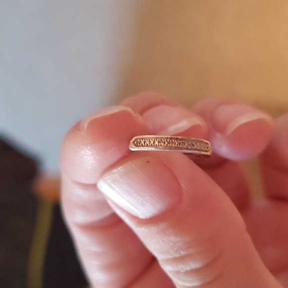 Real diamond and 10 kt white gold earrings - Picture 2 of 6